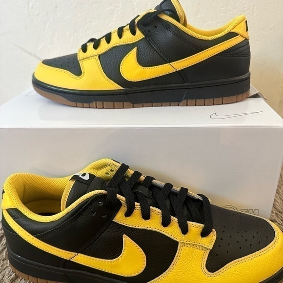 New Nike Dunk Low Taxi Custom By You Size 11.5 Gum Bottom Box Yellow Black - Picture 8 of 8